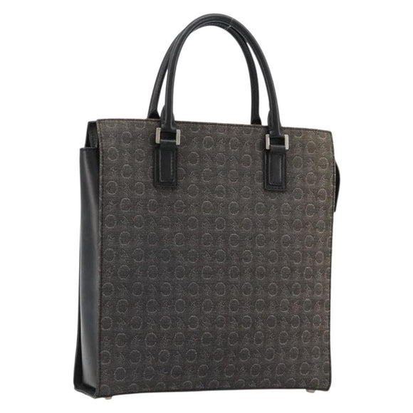 CELINE C Sulky Hand Bag Black Silver Auth ka4570