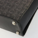 CELINE C Sulky Hand Bag Black Silver Auth ka4570-10