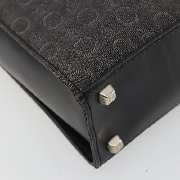 CELINE C Sulky Hand Bag Black Silver Auth ka4570