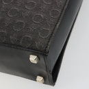 CELINE C Sulky Hand Bag Black Silver Auth ka4570-12