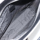 CELINE C Sulky Hand Bag Black Silver Auth ka4570-16