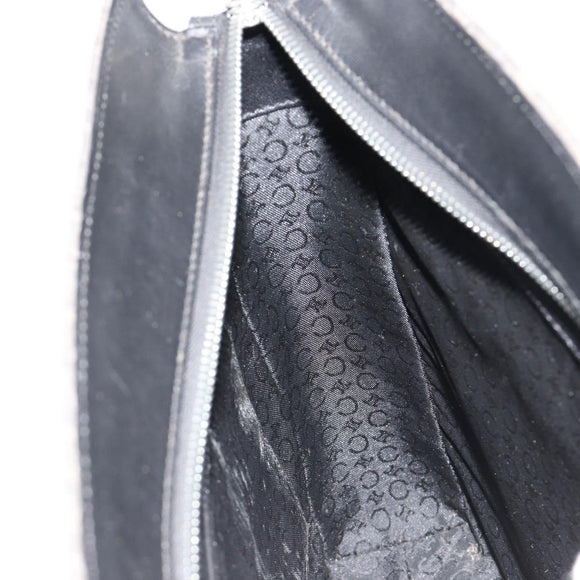 CELINE C Sulky Hand Bag Black Silver Auth ka4570