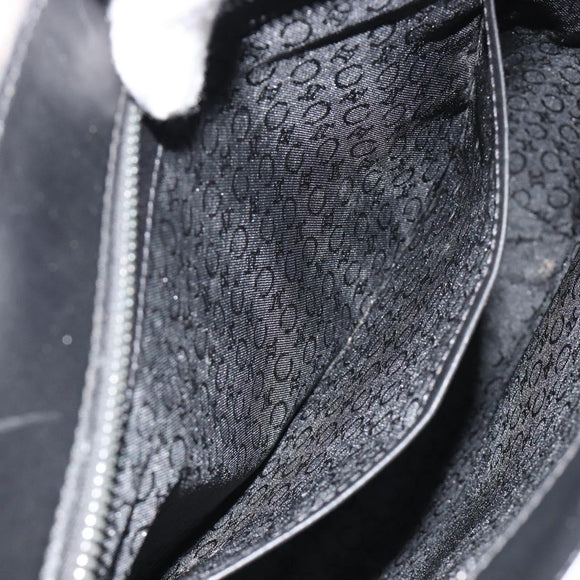 CELINE C Sulky Hand Bag Black Silver Auth ka4570