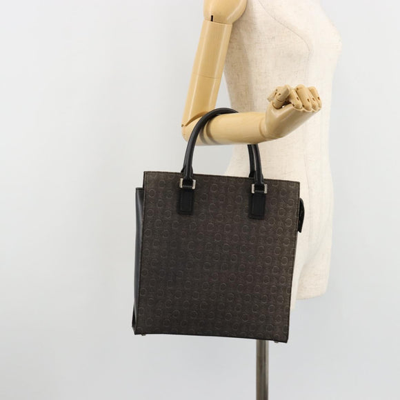 CELINE C Sulky Hand Bag Black Silver Auth ka4570