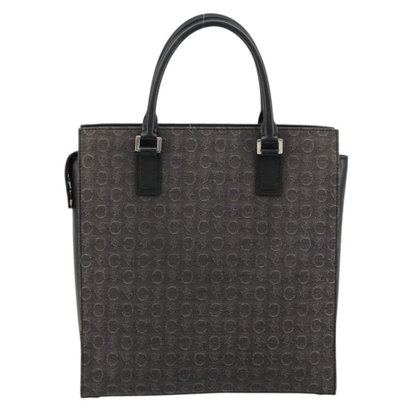 CELINE C Sulky Hand Bag Black Silver Auth ka4570