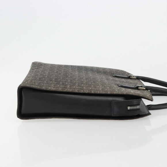 CELINE C Sulky Hand Bag Black Silver Auth ka4570