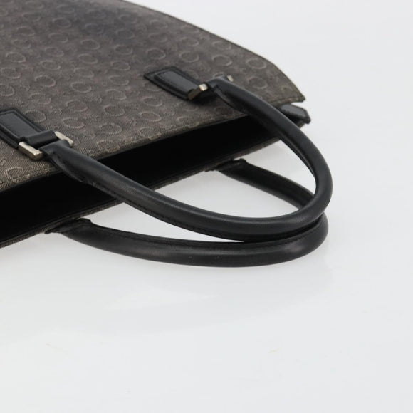 CELINE C Sulky Hand Bag Black Silver Auth ka4570