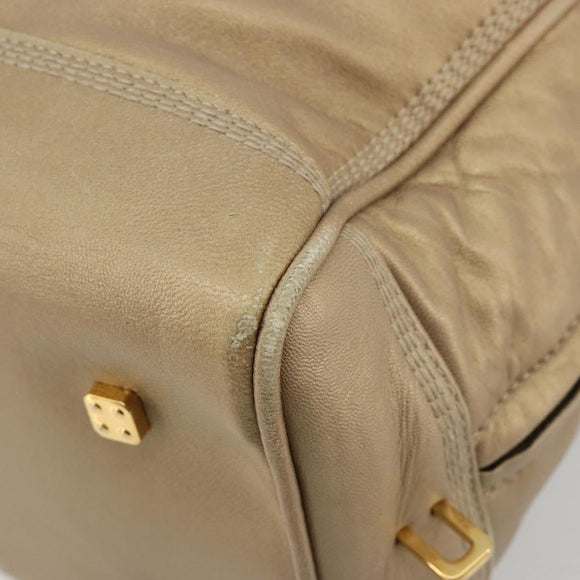 LOEWE Amazona 28 Hand Bag Nappa leather Gold Auth ka4571A