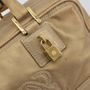 LOEWE Amazona 28 Hand Bag Nappa leather Gold Auth ka4571A-17