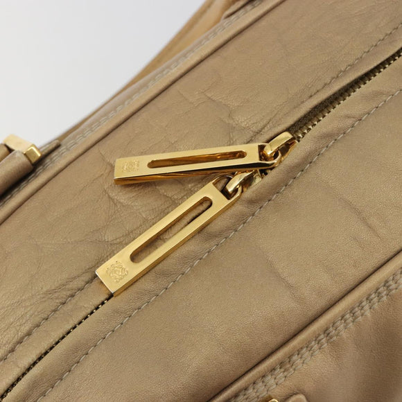 LOEWE Amazona 28 Hand Bag Nappa leather Gold Auth ka4571A