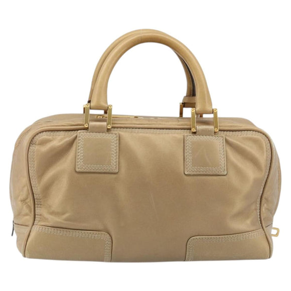 LOEWE Amazona 28 Hand Bag Nappa leather Gold Auth ka4571A