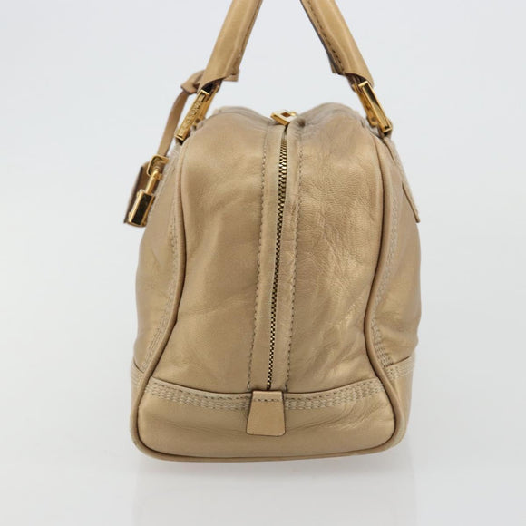 LOEWE Amazona 28 Hand Bag Nappa leather Gold Auth ka4571A