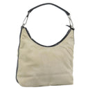 GUCCI Hand Bag Canvas Leather Beige Silver 000 0602 Auth ka4572-1