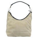 GUCCI Hand Bag Canvas Leather Beige Silver 000 0602 Auth ka4572-2