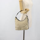 GUCCI Hand Bag Canvas Leather Beige Silver 000 0602 Auth ka4572-22