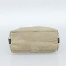 GUCCI Hand Bag Canvas Leather Beige Silver 000 0602 Auth ka4572-9