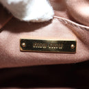 Miu Miu Shoulder Bag Canvas Leather Pink Gold Auth ka4573M-18