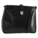 Salvatore Ferragamo Schoudertas Leer Zwart Goud Auth ka4575-1