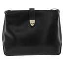 Salvatore Ferragamo Schoudertas Leer Zwart Goud Auth ka4575-2