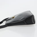 Salvatore Ferragamo Schoudertas Leer Zwart Goud Auth ka4575-5