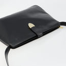 Salvatore Ferragamo Schoudertas Leer Zwart Goud Auth ka4575-6