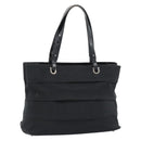 Salvatore Ferragamo Vala Handtasche Canvas Schwarz Silber Auth ka4576-1