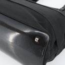 Salvatore Ferragamo Vala Handtasche Canvas Schwarz Silber Auth ka4576-12