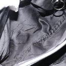 Salvatore Ferragamo Vala Handtasche Canvas Schwarz Silber Auth ka4576-15