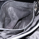 Salvatore Ferragamo Vala Handtasche Canvas Schwarz Silber Auth ka4576-19