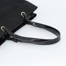 Salvatore Ferragamo Vala Handtasche Canvas Schwarz Silber Auth ka4576-7