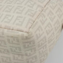 FENDI Zucchino Canvas Hand Bag PVC White Silver Auth ka4577A-9