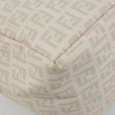 FENDI Zucchino Canvas Hand Bag PVC White Silver Auth ka4577A-14