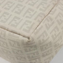 FENDI Zucchino Canvas Hand Bag PVC White Silver Auth ka4577A-15