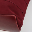 Salvatore Ferragamo Vala Shoulder Bag Canvas Leather Red Gold Auth ka4578A-8
