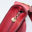 Salvatore Ferragamo Vala Shoulder Bag Canvas Leather Red Gold Auth ka4578A-10