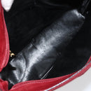 Salvatore Ferragamo Vala Shoulder Bag Canvas Leather Red Gold Auth ka4578A-11