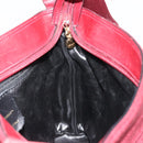 Salvatore Ferragamo Vala Shoulder Bag Canvas Leather Red Gold Auth ka4578A-19