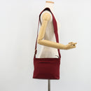 Salvatore Ferragamo Vala Shoulder Bag Canvas Leather Red Gold Auth ka4578A-23
