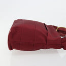 Salvatore Ferragamo Vala Shoulder Bag Canvas Leather Red Gold Auth ka4578A-3