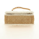 Christian Dior Caro Chain Schoudertas Mouton Beige Goud Auth ka4579SM-10