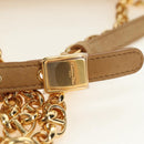 Christian Dior Caro Chain Schoudertas Mouton Beige Goud Auth ka4579SM-8