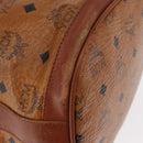 MCM Logogram Vicetos Shoulder Bag PVC Leather Brown Gold Auth ka458-9