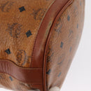 MCM Logogram Vicetos Shoulder Bag PVC Leather Brown Gold Auth ka458-15