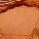 MCM Logogram Vicetos Shoulder Bag PVC Leather Brown Gold Auth ka458-11