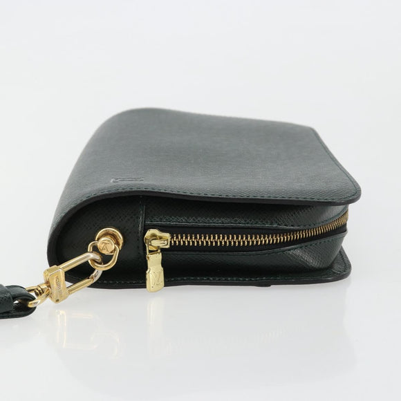 LOUIS VUITTON Taiga Baikal Clutch Bag Epicea M30184 LV Auth ka4580