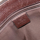 GUCCI GG Canvas Shoulder Bag Brown Silver 114273 Auth ka4581-19
