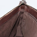 GUCCI GG Canvas Shoulder Bag Brown Silver 114273 Auth ka4581-21