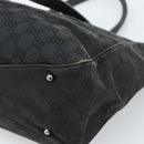 GUCCI GG Canvas Hand Bag Black Silver 113017 Auth ka4582-15