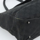 GUCCI GG Canvas Hand Bag Black Silver 113017 Auth ka4582-16