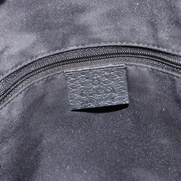 GUCCI GG Canvas Hand Bag Black Silver 113017 Auth ka4582